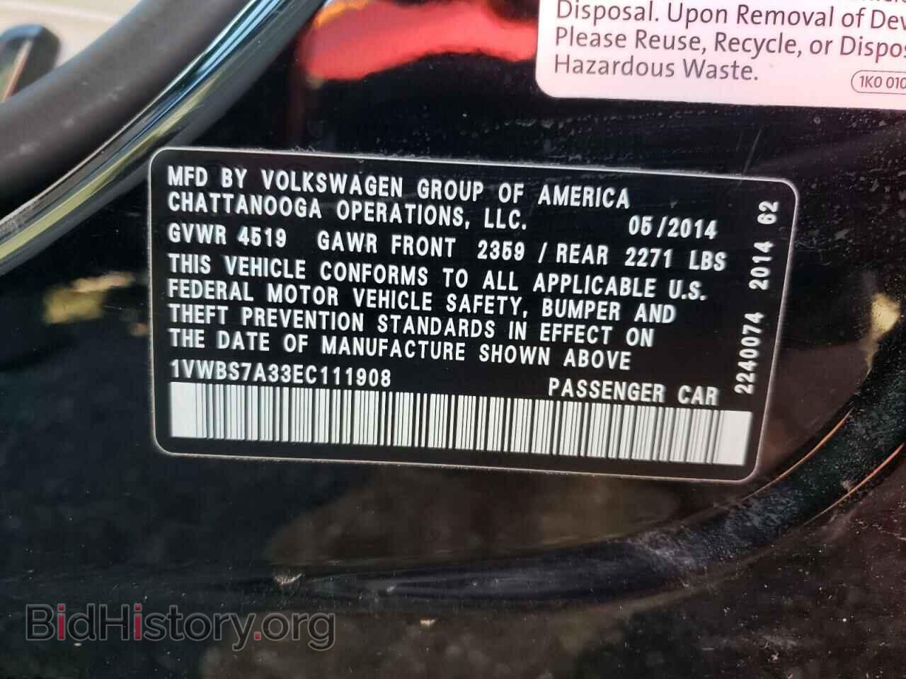 2014 VOLKSWAGEN PASSAT - VIN: 1VWBS7A33EC111908 - Фото 10