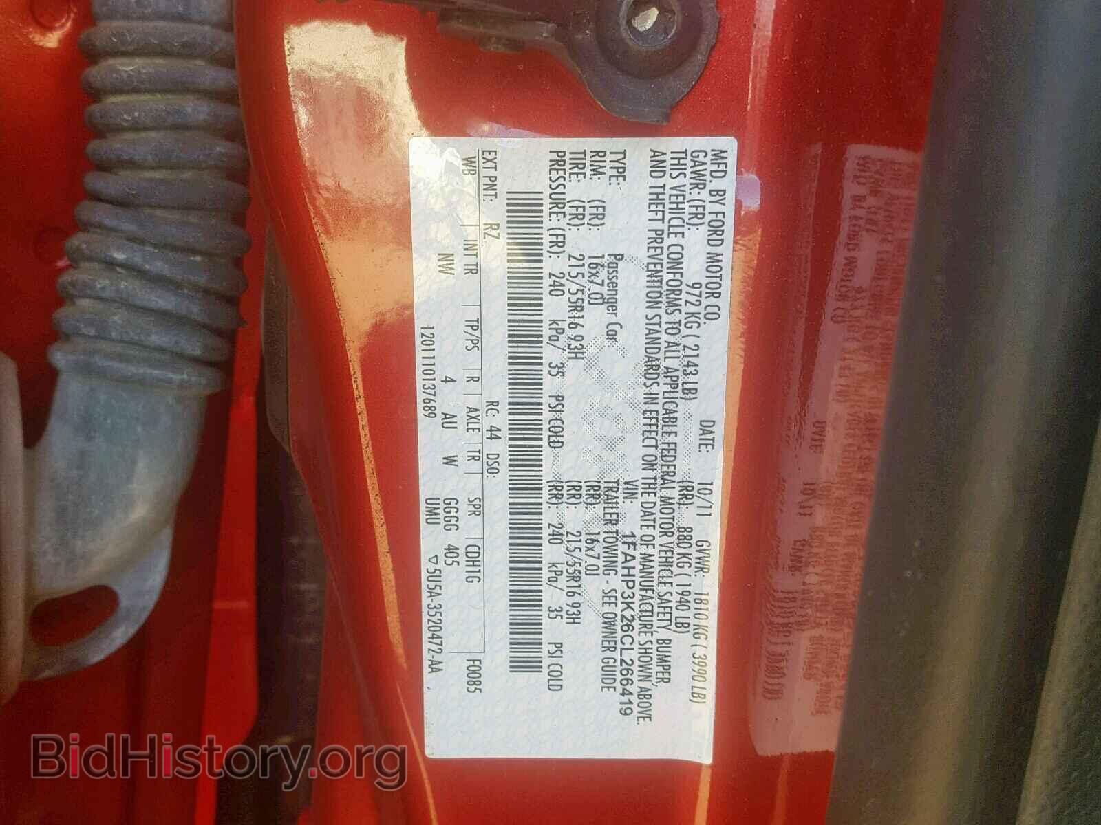 2012 FORD FOCUS SE - VIN: 1FAHP3K26CL266419 - Фото 10