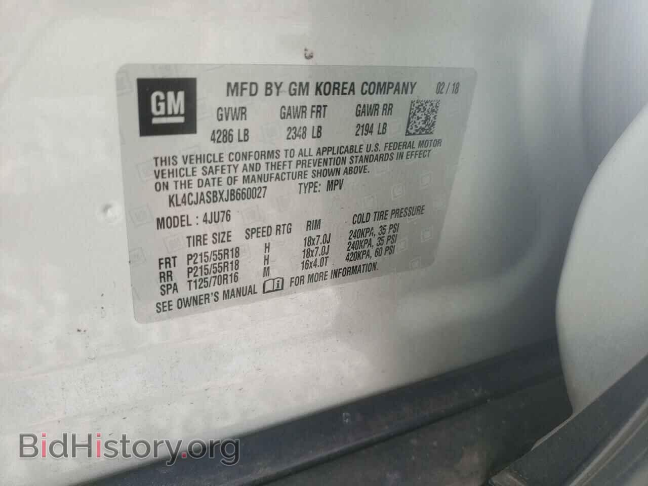 2018 BUICK ENCORE - VIN: KL4CJASBXJB660027 - Photo 10