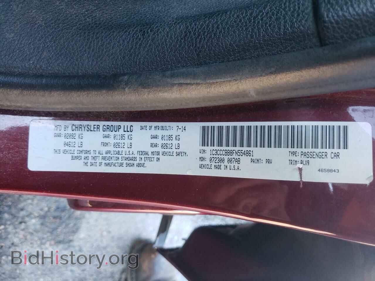 2015 CHRYSLER 200 - VIN: 1C3CCCBB8FN554861 - Фото 10