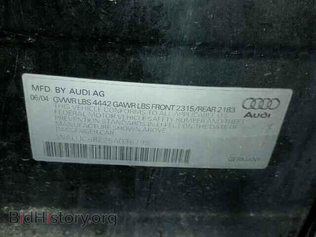 2005 AUDI A4 - VIN: WAUJC68E25A036799 - Фото 10