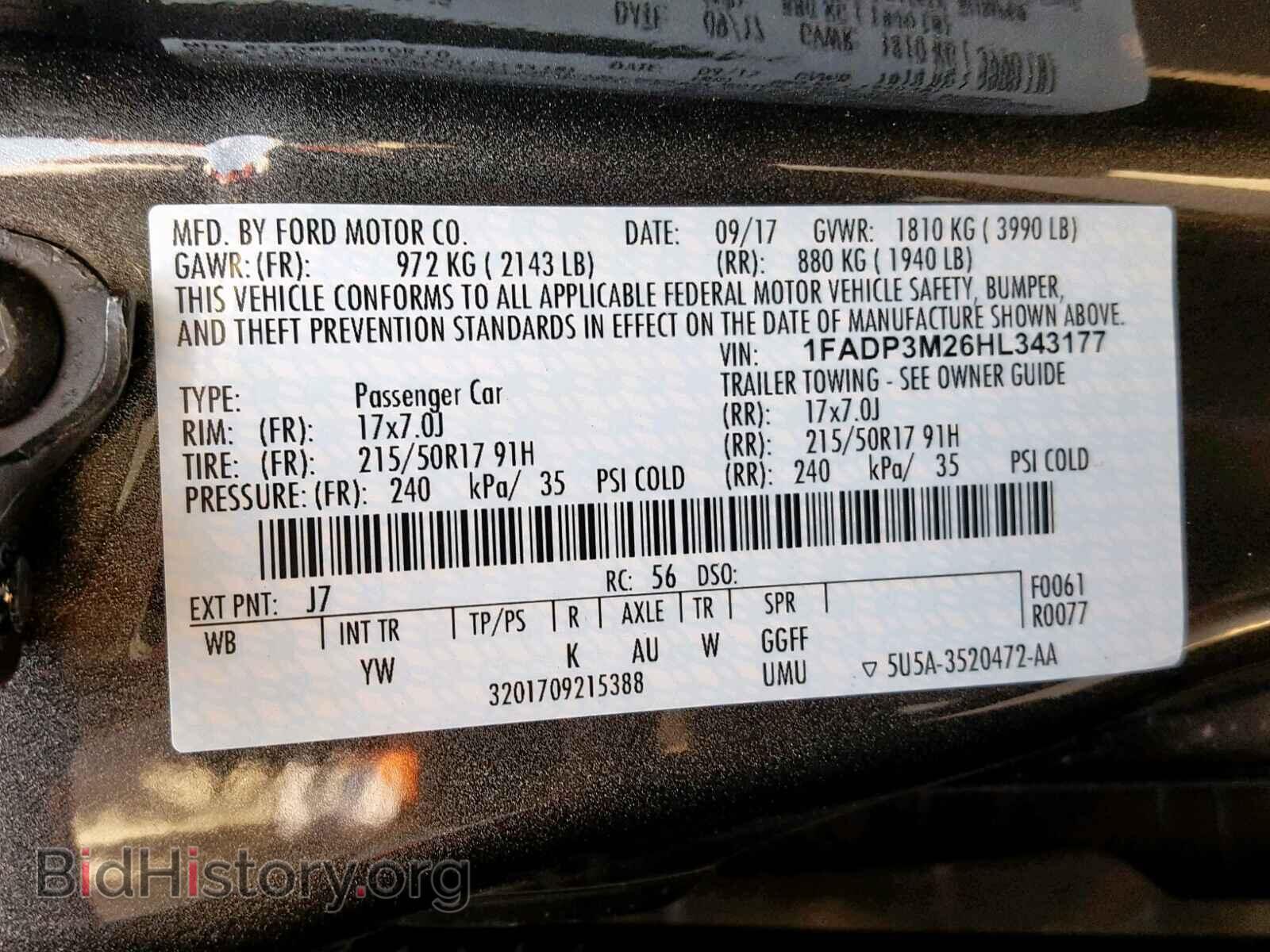 2017 FORD FOCUS - VIN: 1FADP3M26HL343177 - Photo 10