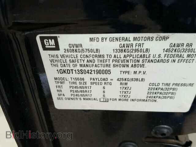 2004 GMC ENVOY - VIN: 1GKDT13S042190005 - Фото 10