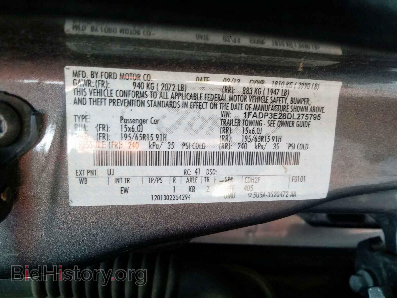 2013 FORD FOCUS - VIN: 1FADP3E28DL275795 - Photo 10