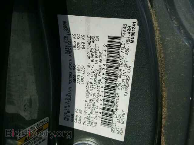 2008 MITSUBISHI ECLIPSE - VIN: 4A3AK24F98E041442 - Photo 10