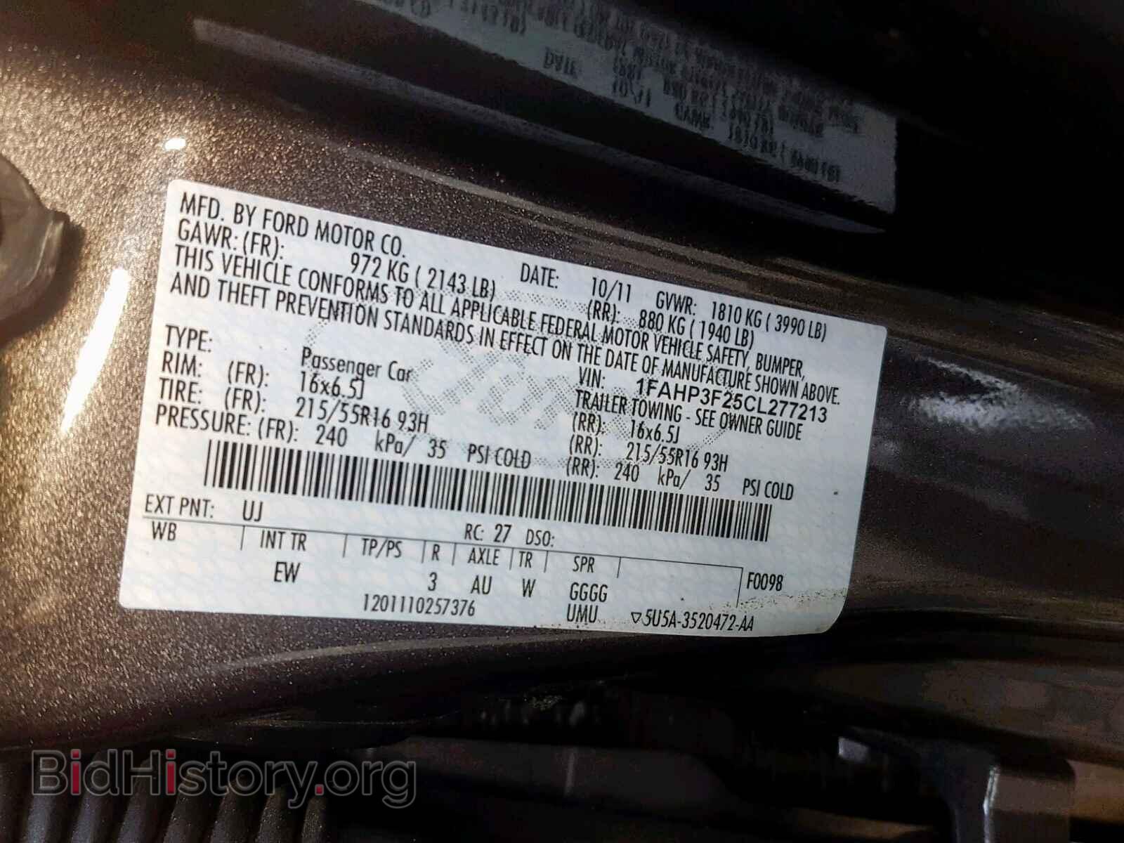 2012 FORD FOCUS SE - VIN: 1FAHP3F25CL277213 - Фото 10