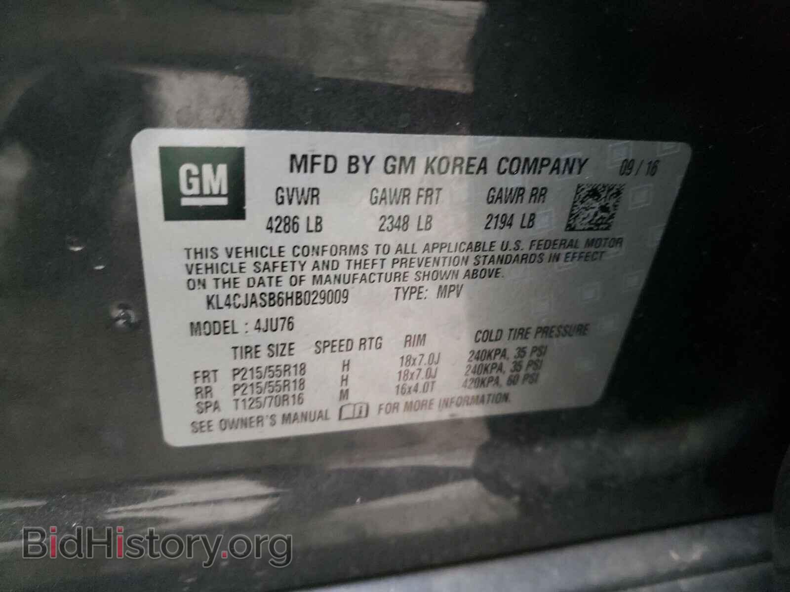 2017 BUICK ENCORE - VIN: KL4CJASB6HB029009 - Photo 10