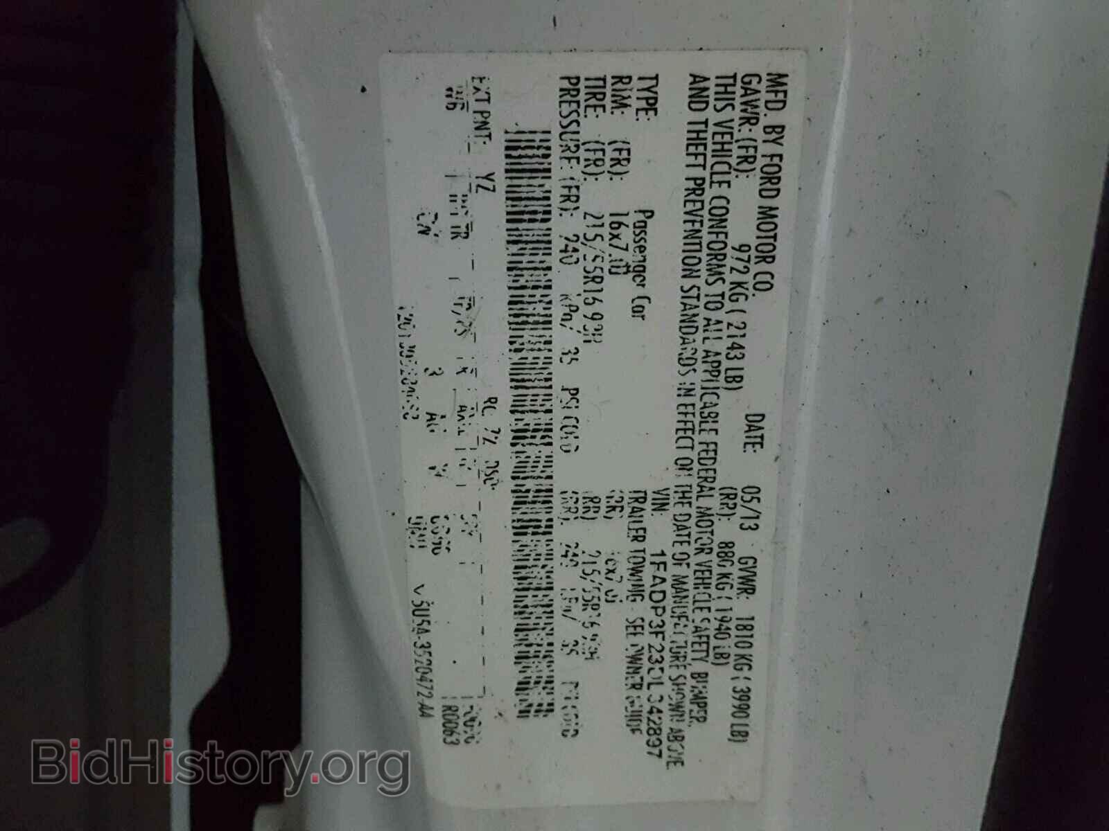 2013 FORD FOCUS - VIN: 1FADP3F23DL342897 - Фото 10
