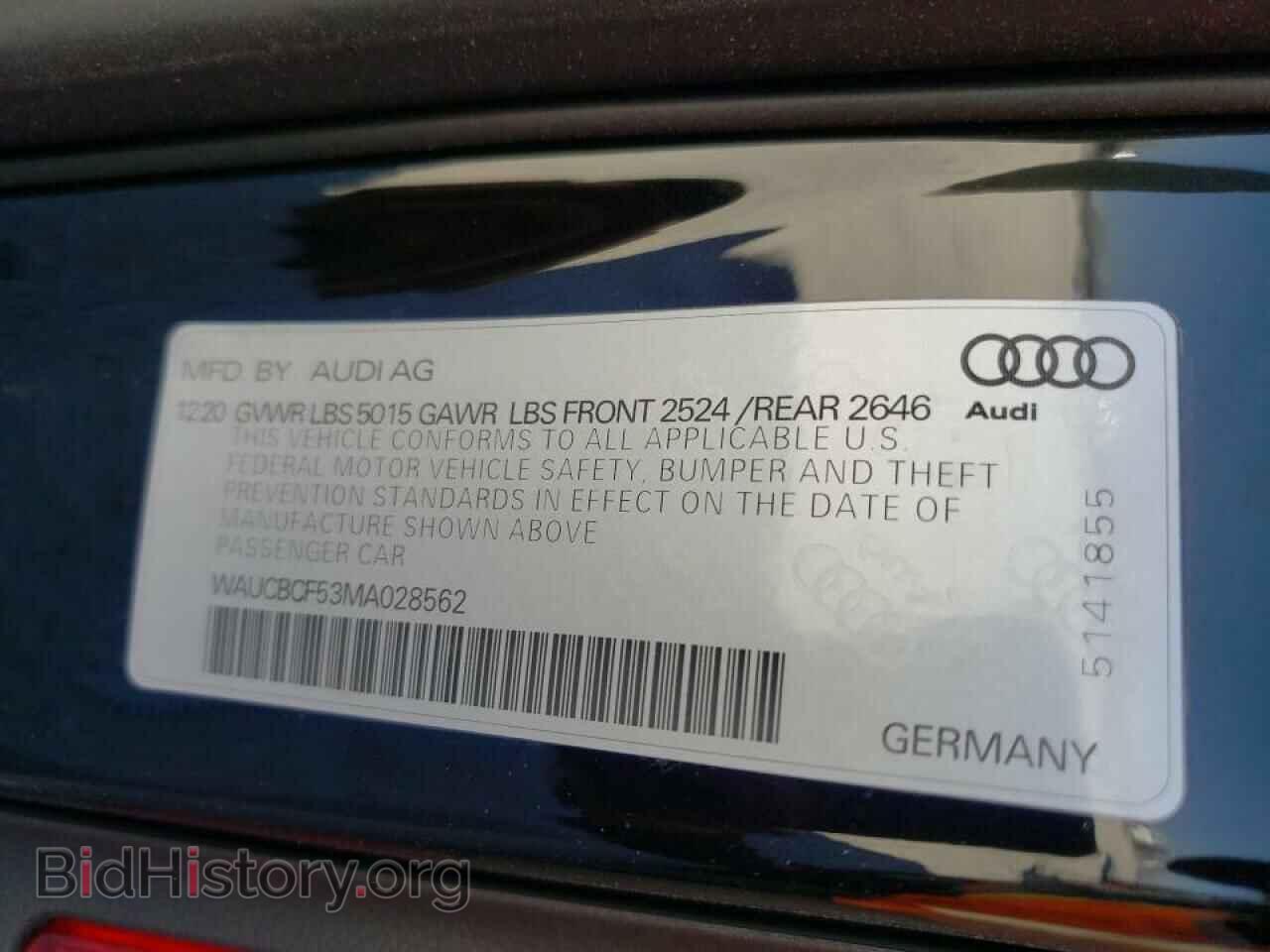 2021 AUDI A5 - VIN: WAUCBCF53MA028562 - Photo 10