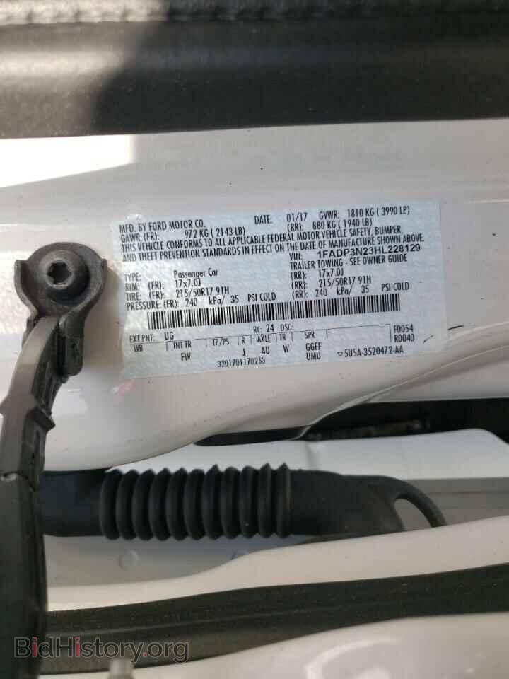 2017 FORD FOCUS - VIN: 1FADP3N23HL228129 - Фото 10
