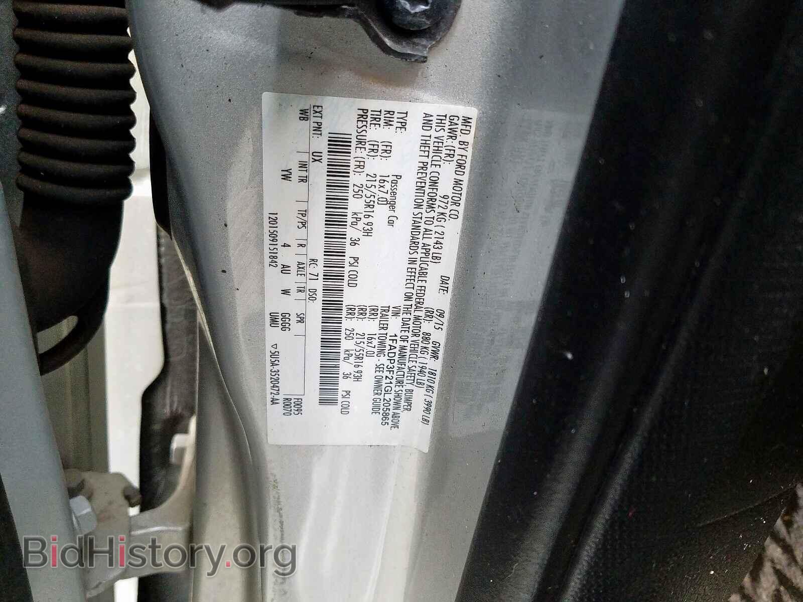 2016 FORD FOCUS - VIN: 1FADP3F21GL205865 - Фото 10