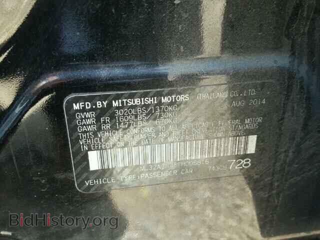 2015 MITSUBISHI MIRAGE - VIN: ML32A3HJ6FH008816 - Фото 10