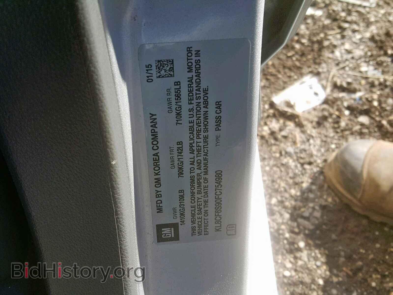 2015 CHEVROLET SPARK - VIN: KL8CF6S90FC754980 - Фото 10