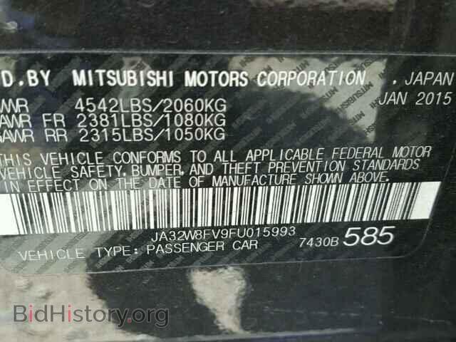 2015 MITSUBISHI EVO - VIN: JA32W8FV9FU015993 - Фото 10