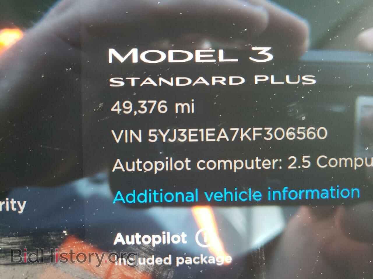 2019 TESLA MODEL 3 - VIN: 5YJ3E1EA7KF306560 - Фото 8
