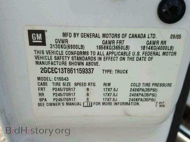 2006 CHEVROLET SILVERADO - VIN: 2GCEC13T861159337 - Фото 10