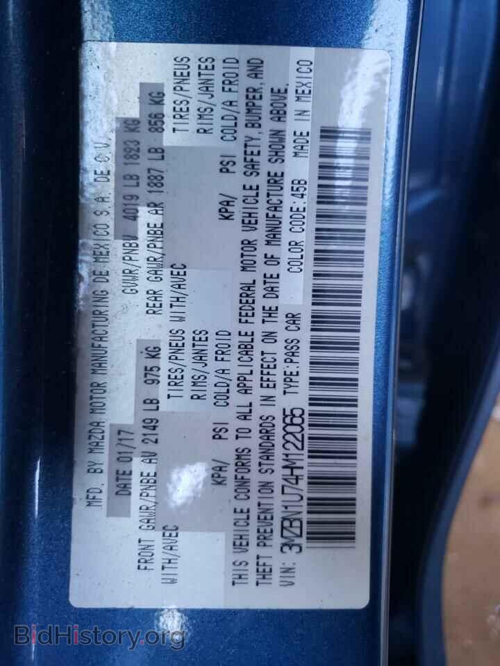 2017 MAZDA 3 - VIN: 3MZBN1U74HM122065 - Фото 10