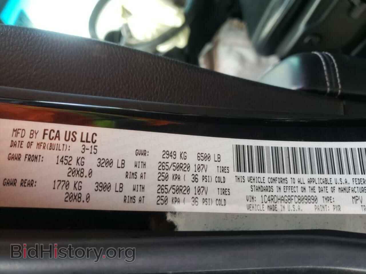 2015 DODGE DURANGO - VIN: 1C4RDHAG8FC809890 - Photo 10