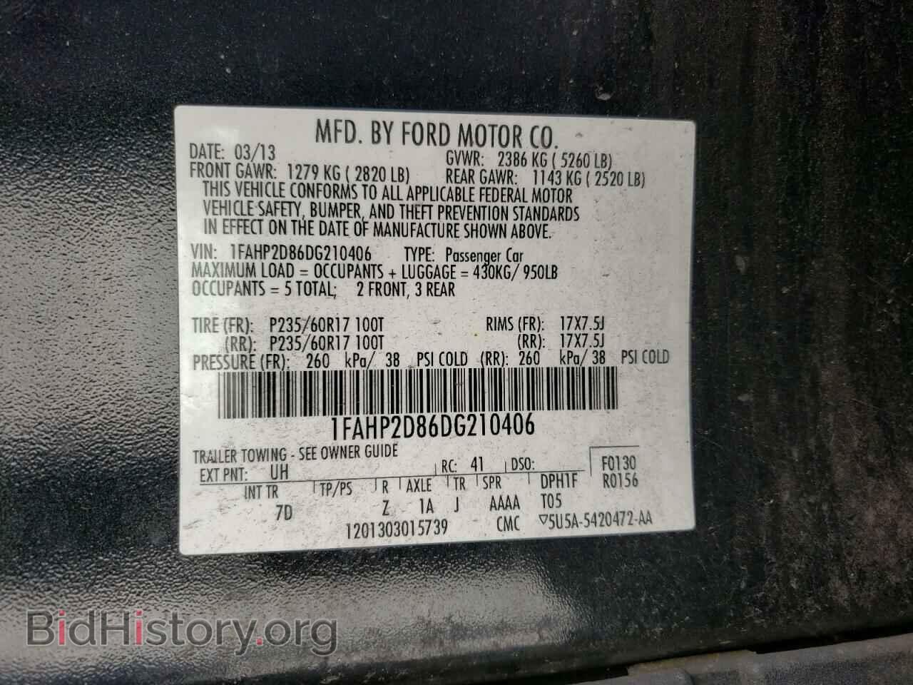 2013 FORD TAURUS - VIN: 1FAHP2D86DG210406 - Photo 10