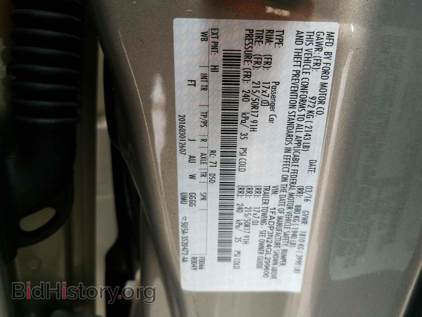 2016 FORD FOCUS - VIN: 1FADP3N24GL299600 - Фото 10