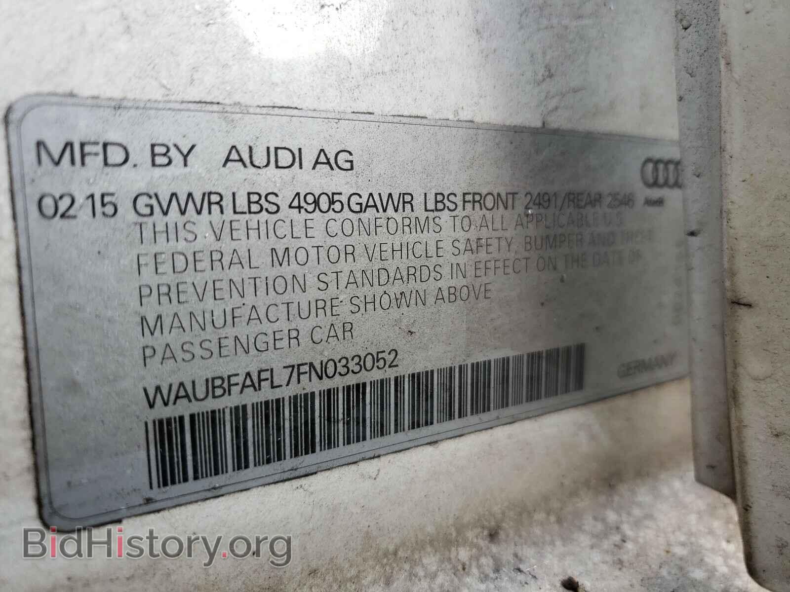2015 AUDI A4 - VIN: WAUBFAFL7FN033052 - Фото 10