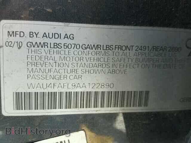 2010 AUDI A4 - VIN: WAU4FAFL9AA122890 - Фото 10