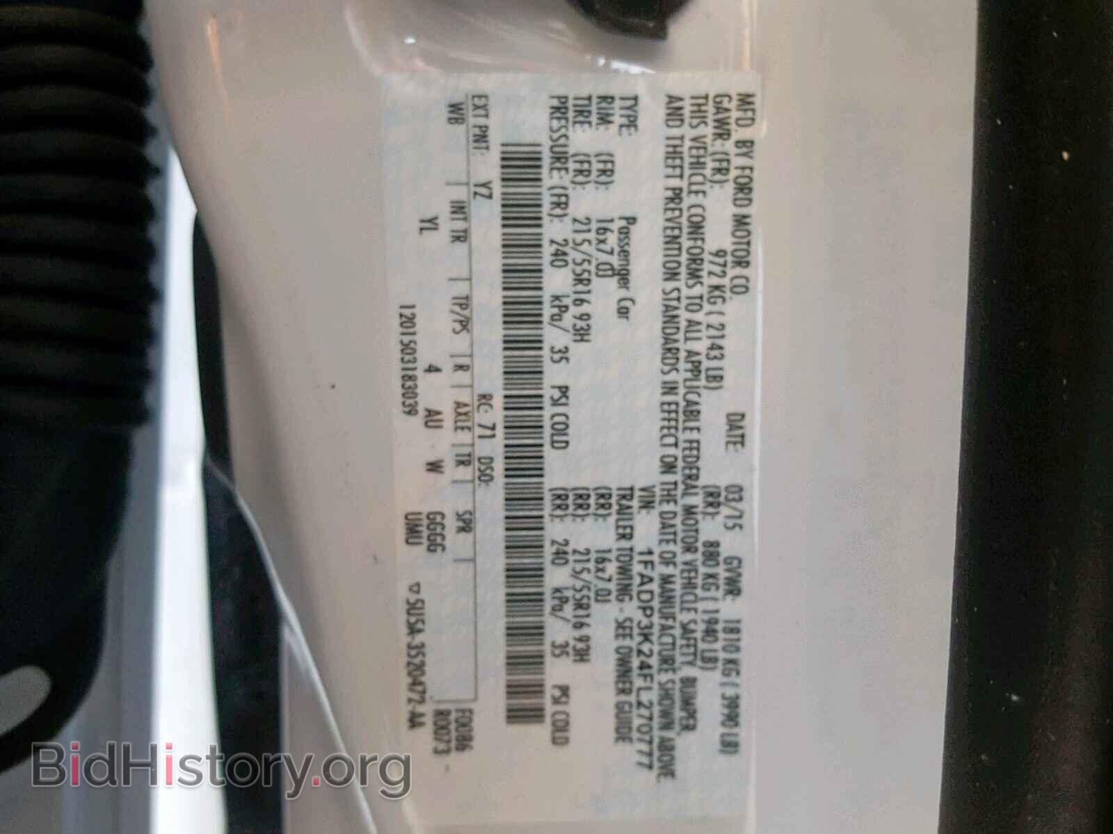 2015 FORD FOCUS SE - VIN: 1FADP3K24FL270777 - Фото 10