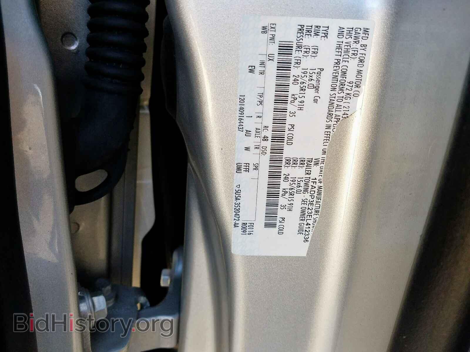 2014 FORD FOCUS - VIN: 1FADP3E23EL412336 - Фото 10