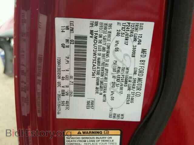 2005 FORD EXPLORER - VIN: 1FMDU73W75ZA37561 - Фото 10