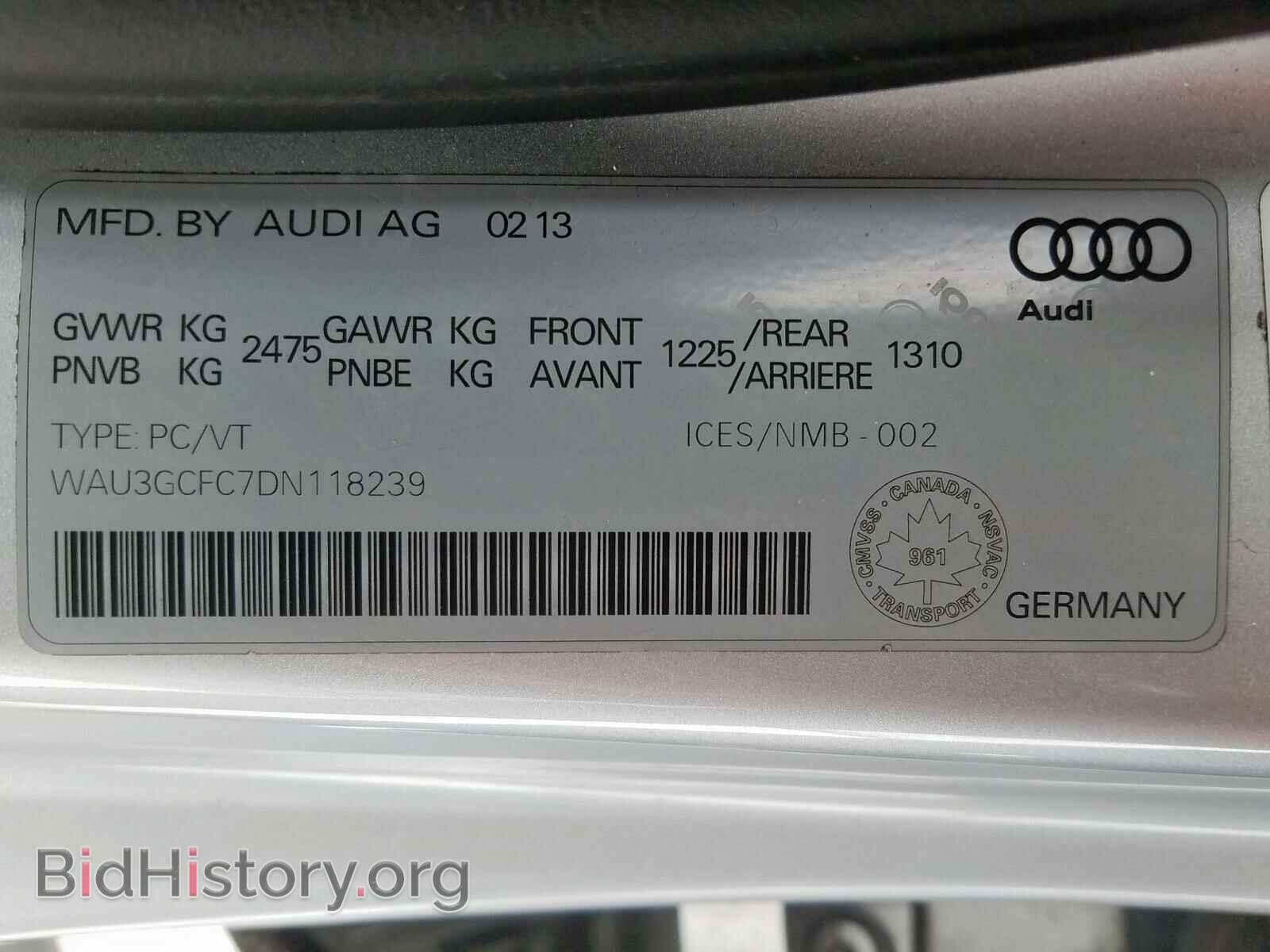 2013 AUDI A7 - VIN: WAU3GCFC7DN118239 - Photo 10