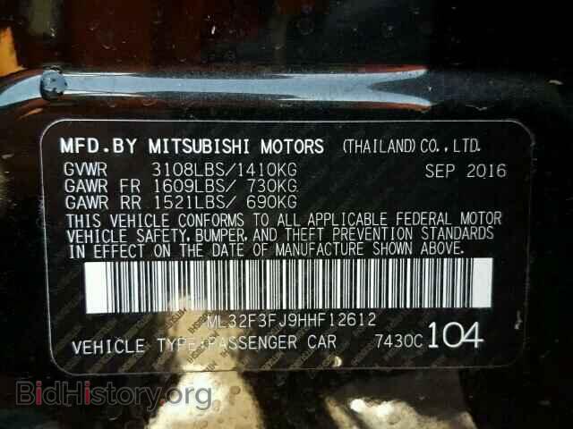 2017 MITSUBISHI MIRAGE - VIN: ML32F3FJ9HHF12612 - Фото 10