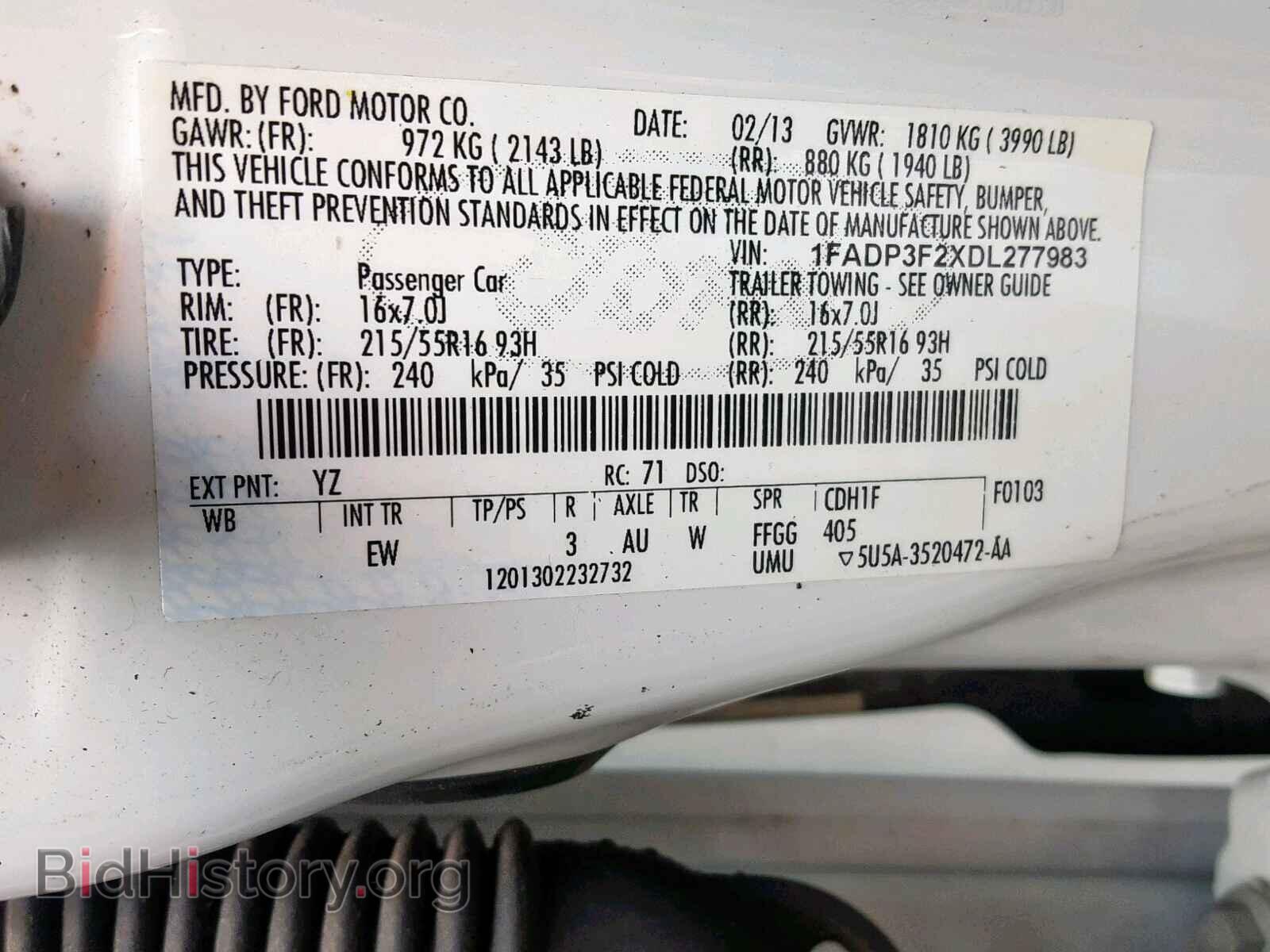 2013 FORD FOCUS SE - VIN: 1FADP3F2XDL277983 - Фото 10
