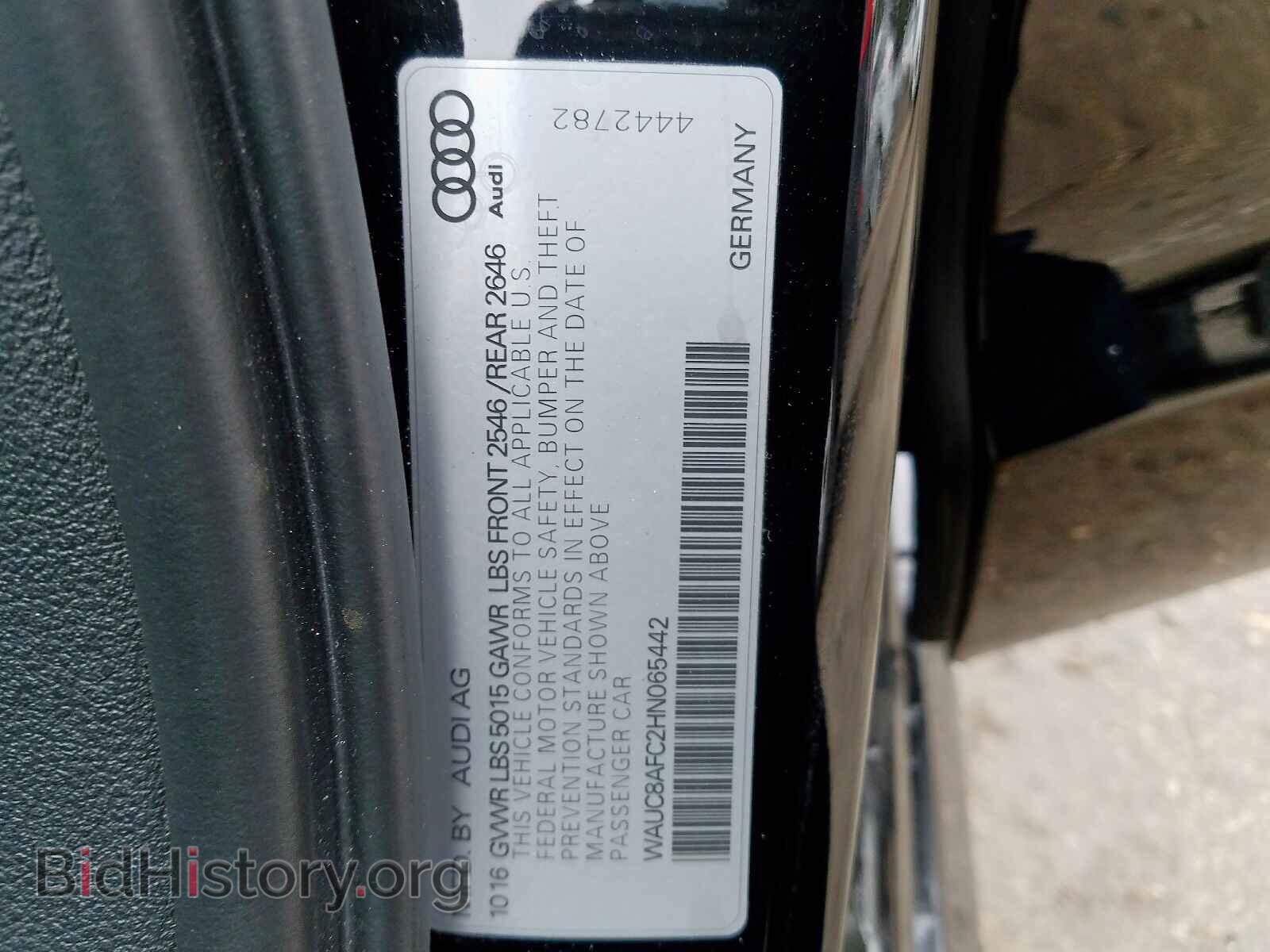 2017 AUDI A6 - VIN: WAUC8AFC2HN065442 - Фото 10