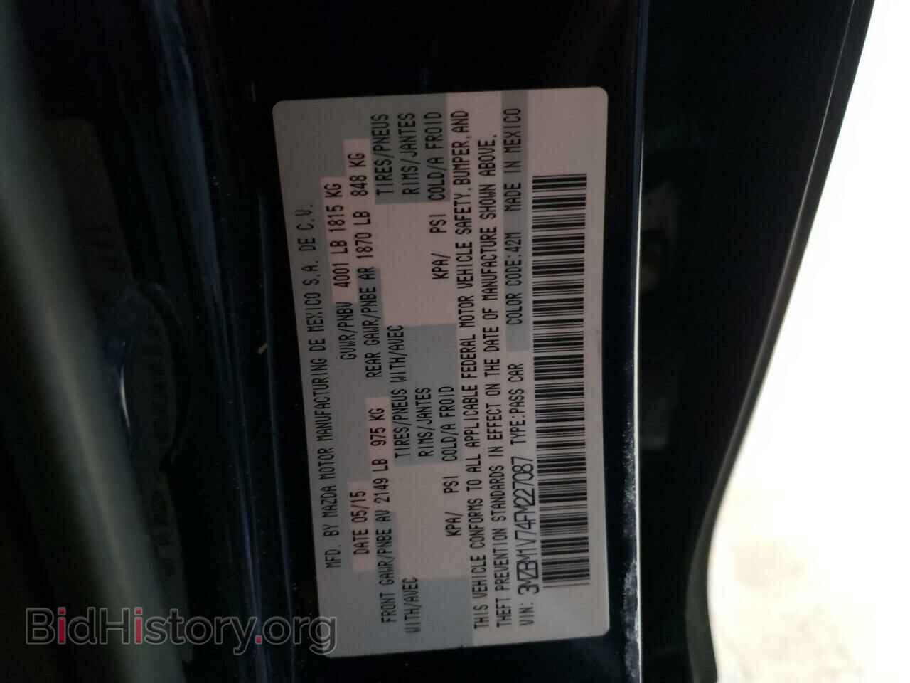 2015 MAZDA 3 - VIN: 3MZBM1V74FM227087 - Фото 10