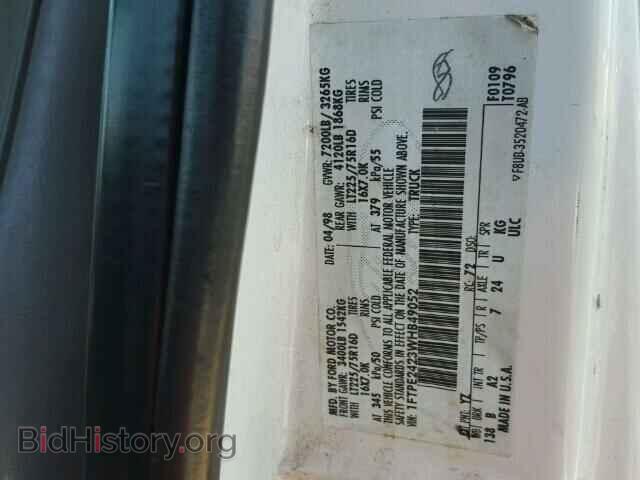 1998 Ford ECONOLINE (VIN 1FTPE2423WHB49052) — photo 10 of 10