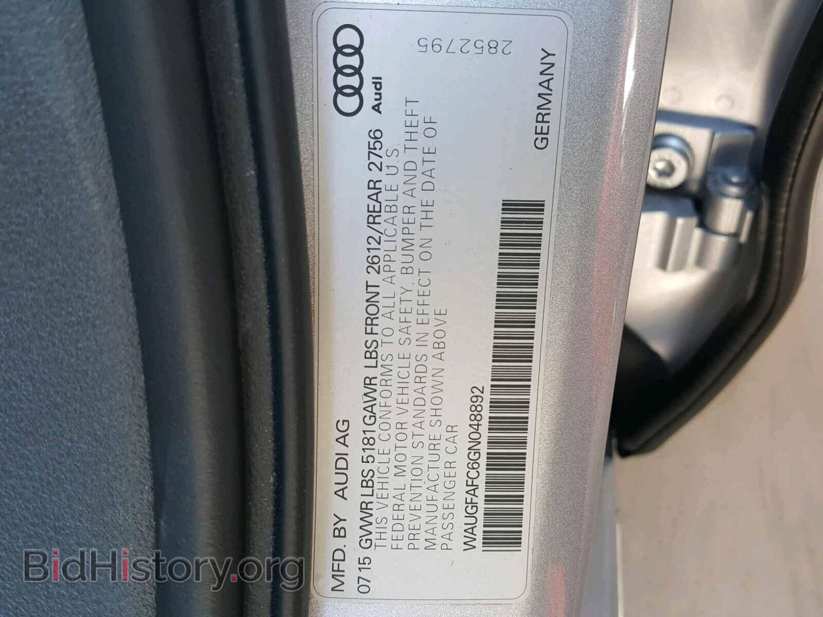 2016 AUDI A6 - VIN: WAUGFAFC6GN048892 - Фото 10