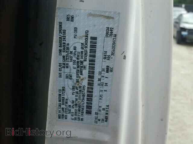 2005 FORD ECONOLINE - VIN: 1FBNE31L75HB07495 - Фото 10