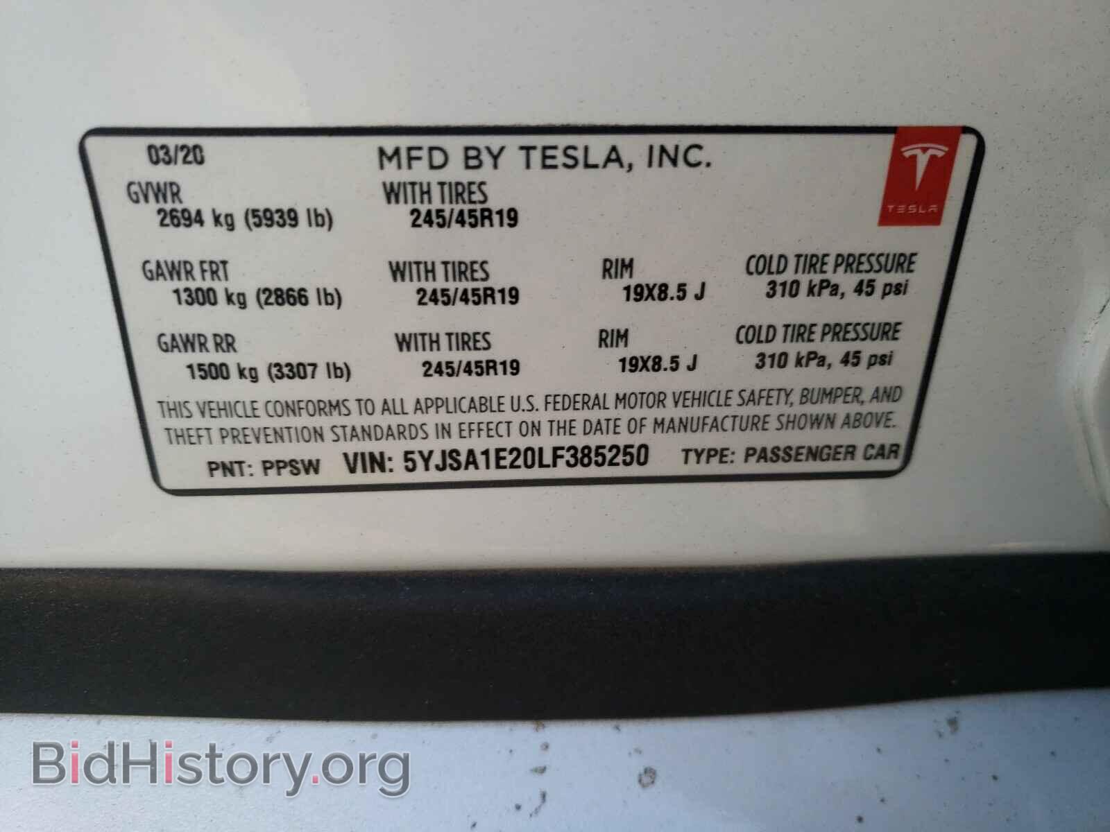 2020 TESLA MODEL S - VIN: 5YJSA1E20LF385250 - Photo 10