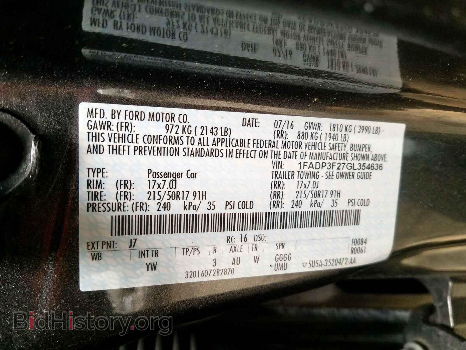 2016 FORD FOCUS - VIN: 1FADP3F27GL354636 - Photo 10
