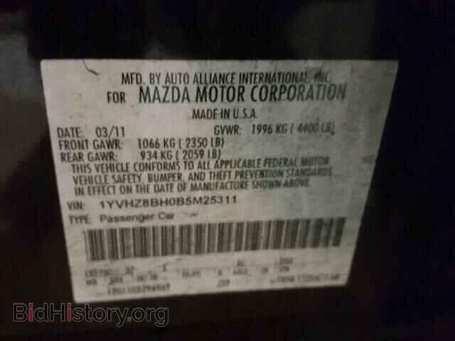 2011 MAZDA 6 - VIN: 1YVHZ8BH0B5M25311 - Фото 10