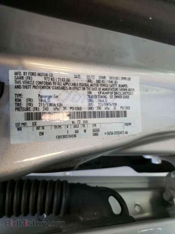 2012 FORD FOCUS - VIN: 1FAHP3F26CL357023 - Фото 10