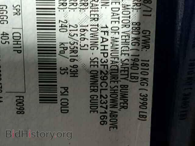 2012 FORD FOCUS - VIN: 1FAHP3F29CL237166 - Фото 10