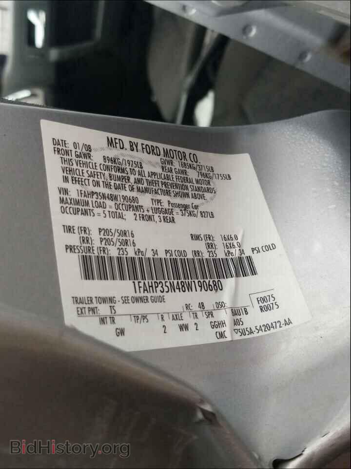 2008 FORD FOCUS - VIN: 1FAHP35N48W190680 - Фото 10