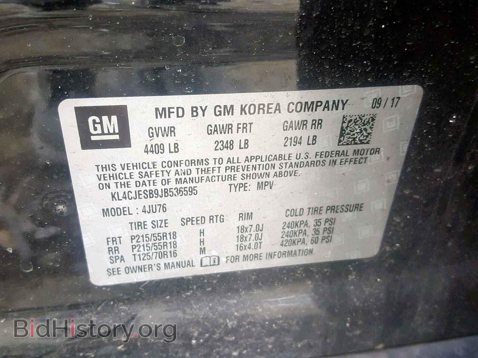 2018 BUICK ENCORE PRE - VIN: KL4CJESB9JB536595 - Photo 10
