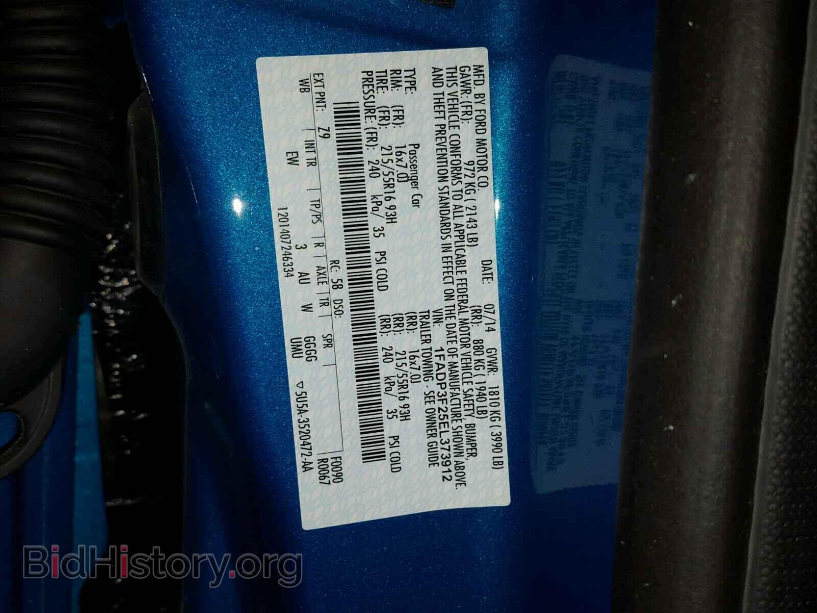 2014 FORD FOCUS - VIN: 1FADP3F25EL373912 - Photo 10