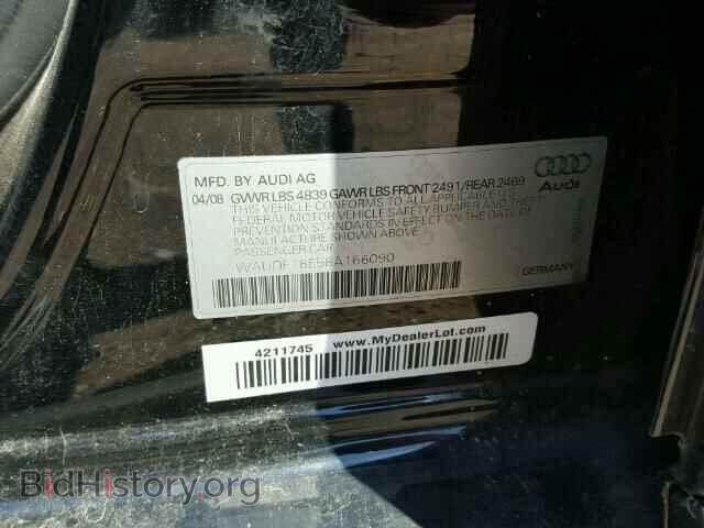 2008 AUDI A4 - VIN: WAUDF78E58A166090 - Фото 10
