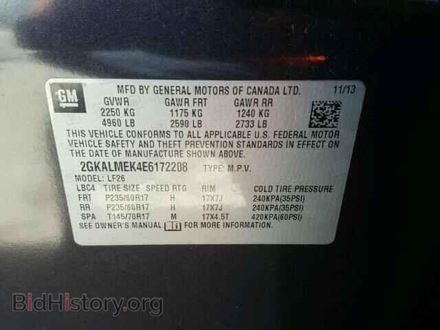 2014 GMC TERRAIN - VIN: 2GKALMEK4E6172208 - Фото 10