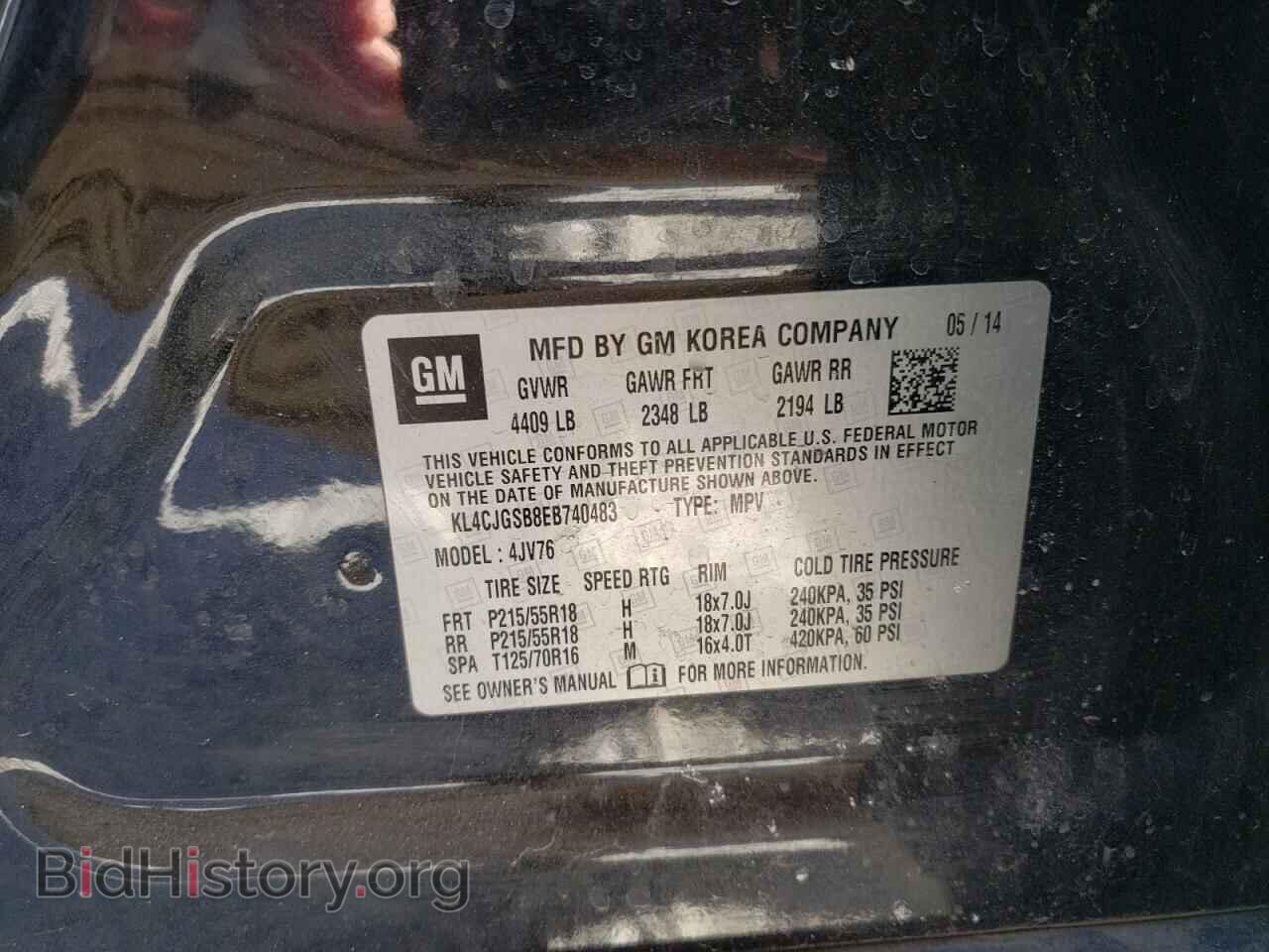 2014 BUICK ENCORE - VIN: KL4CJGSB8EB740483 - Photo 10