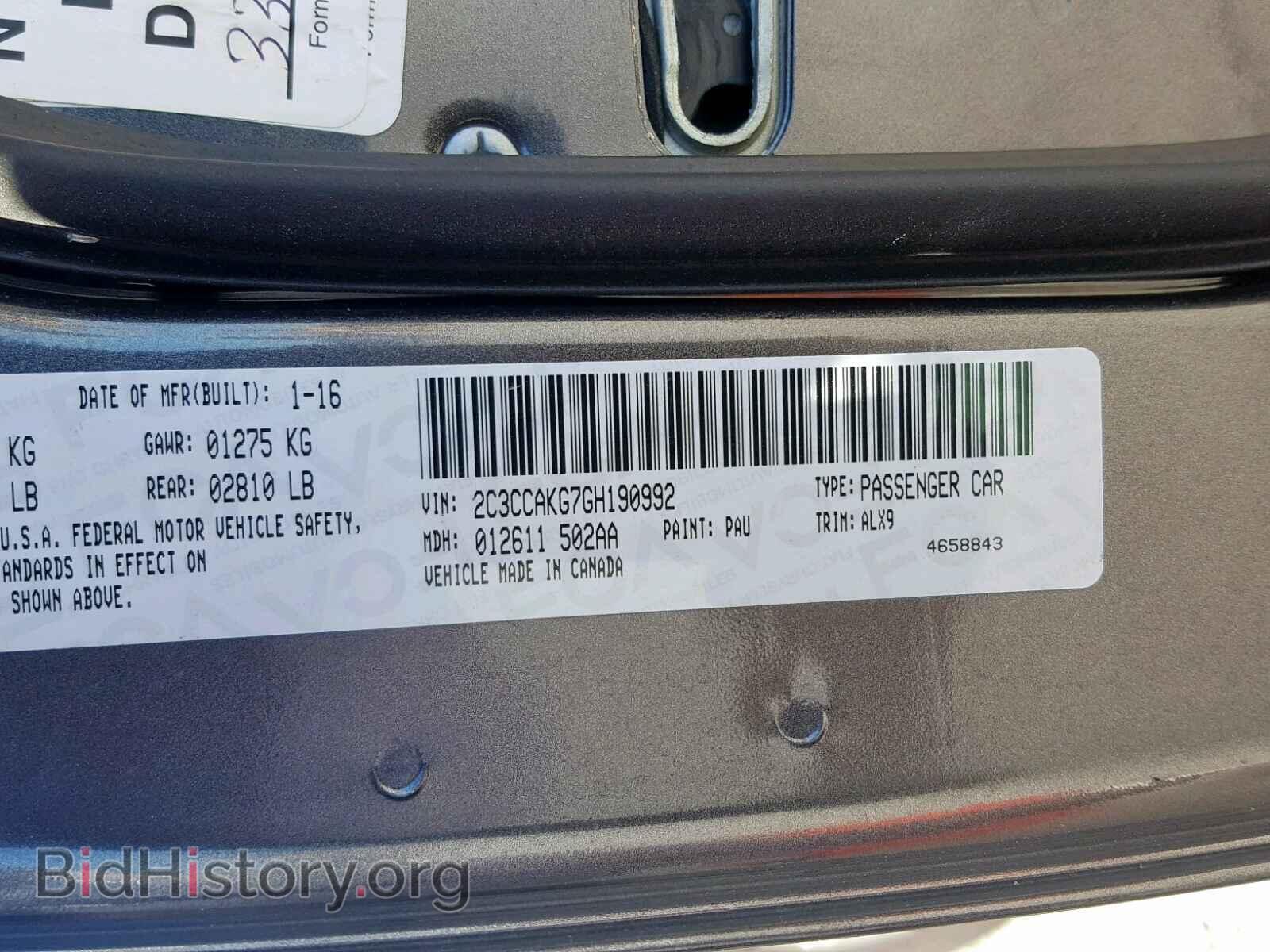 2016 CHRYSLER 300 - VIN: 2C3CCAKG7GH190992 - Photo 10