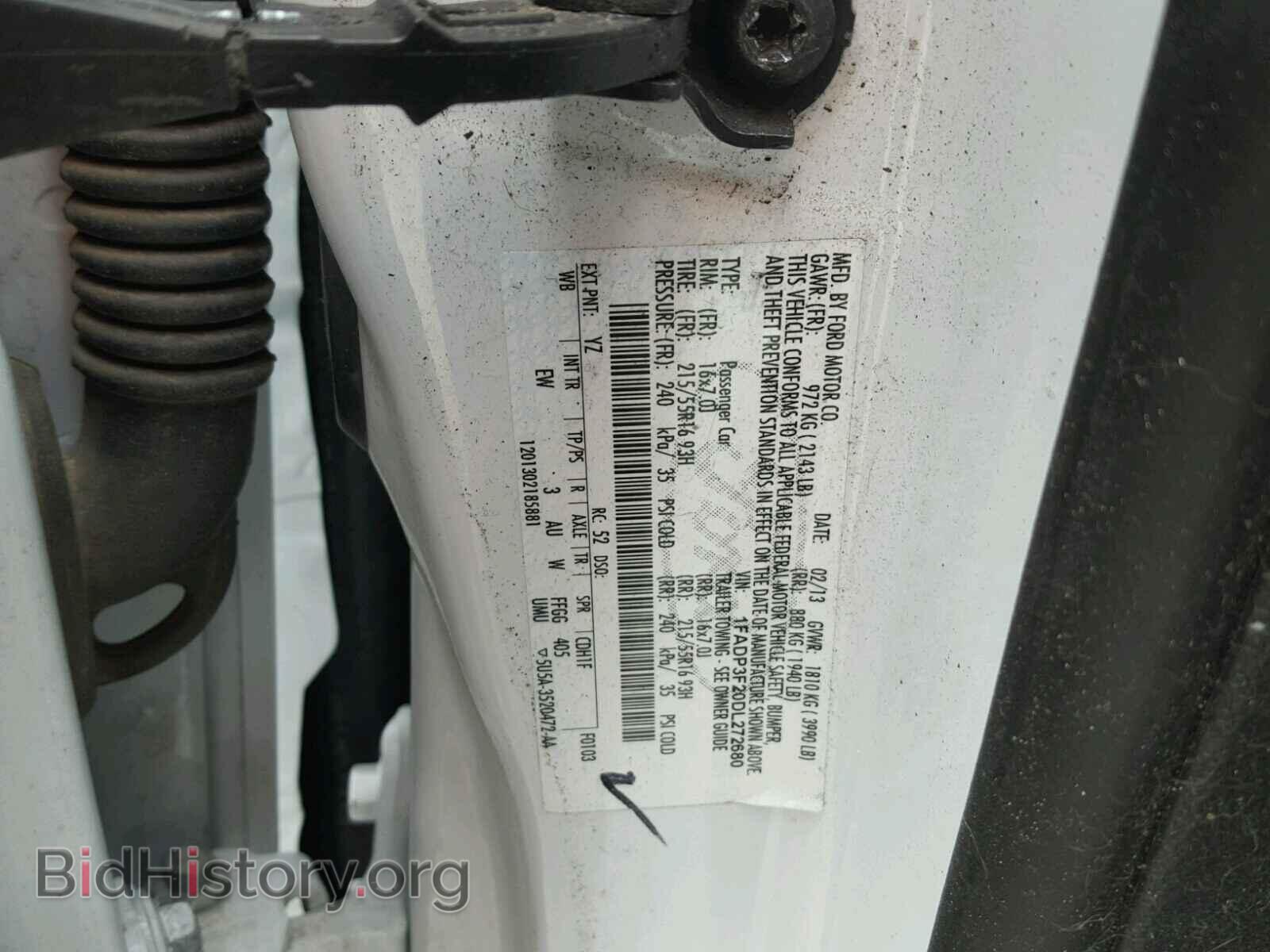2013 FORD FOCUS - VIN: 1FADP3F20DL272680 - Фото 10